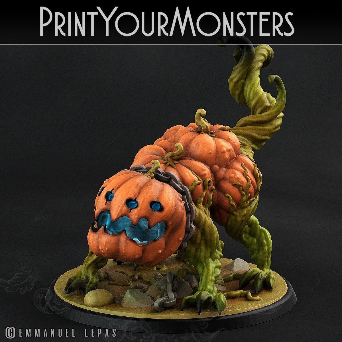 Pumpkin Dog Miniature | Aberration Canine for Hallowen - Plague Miniatures