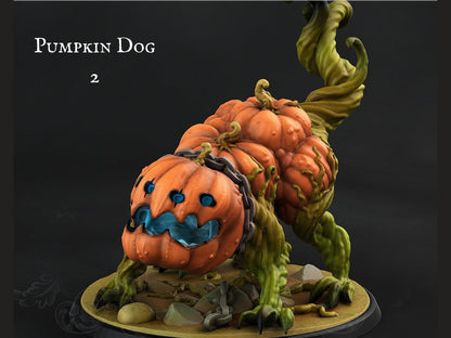 Pumpkin Dog Miniature | Aberration Canine for Hallowen - Plague Miniatures