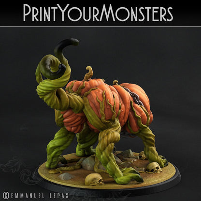 Pumpkin Dog Miniature | Aberration Canine for Hallowen - Plague Miniatures