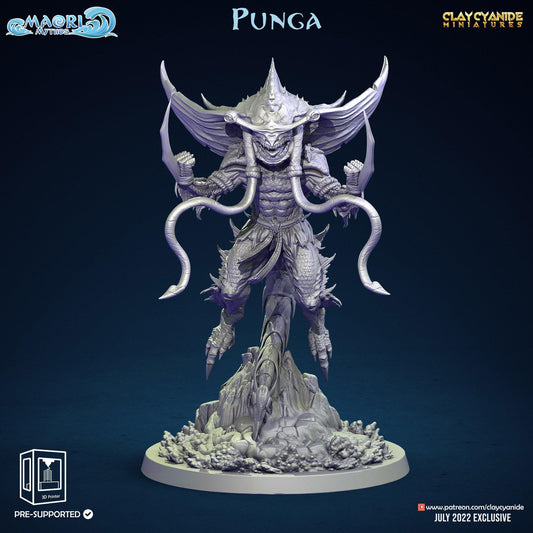 Punga Shark Miniature | Unleash the Sharkin Monster in DnD | 32mm Scale - Plague Miniatures