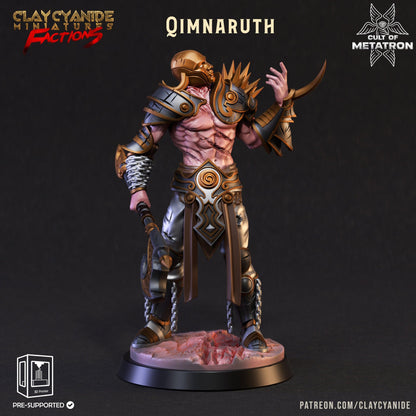 Qimnaruth Metatron Miniature | Demonic Fighter Monster Unleashed | 32mm Scale - Plague Miniatures