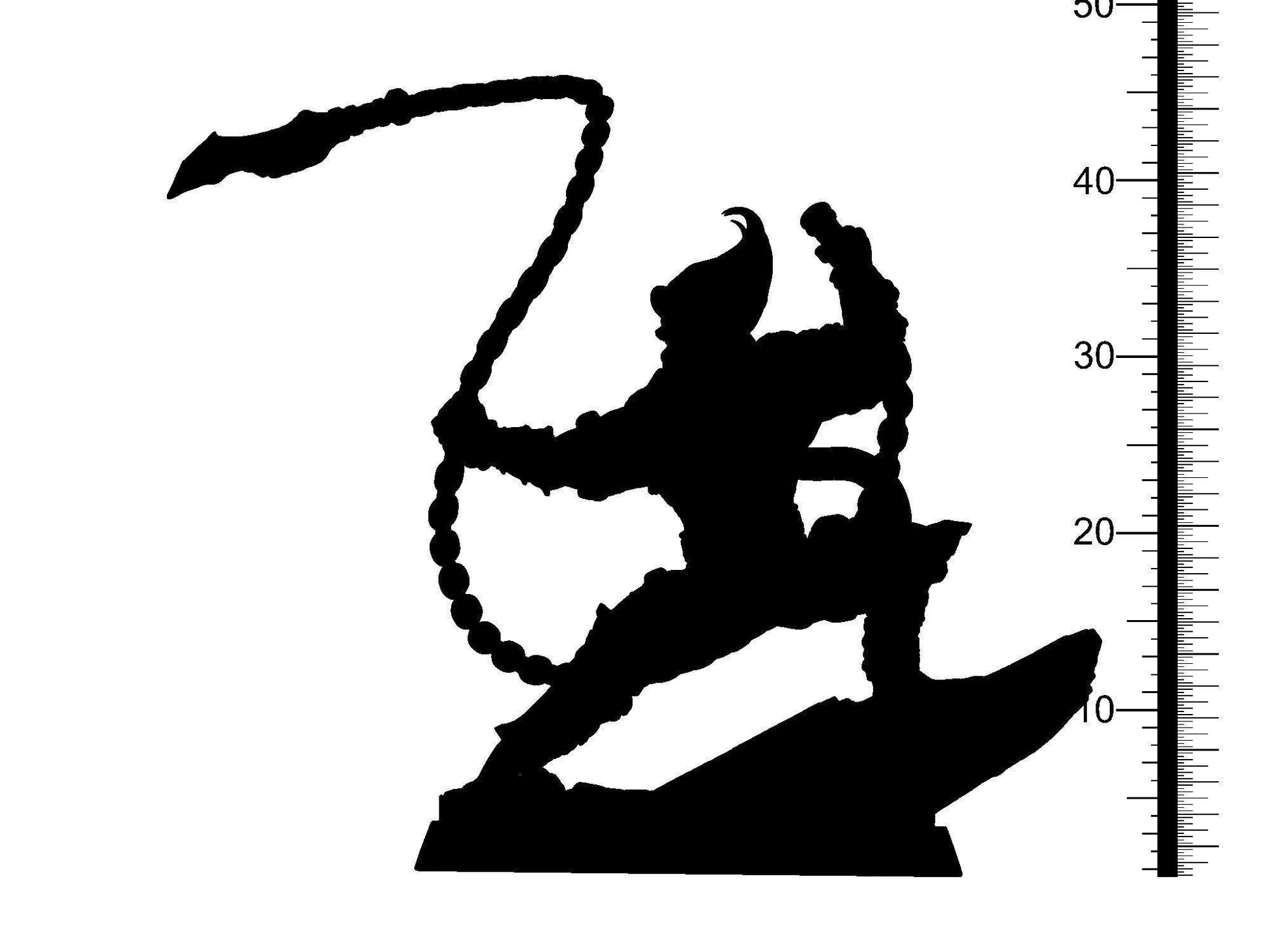 Qin Shi Apefolk Fighter Miniature | Varana Hero with Whip for Tabletop Adventures | 32mm Scale - Plague Miniatures