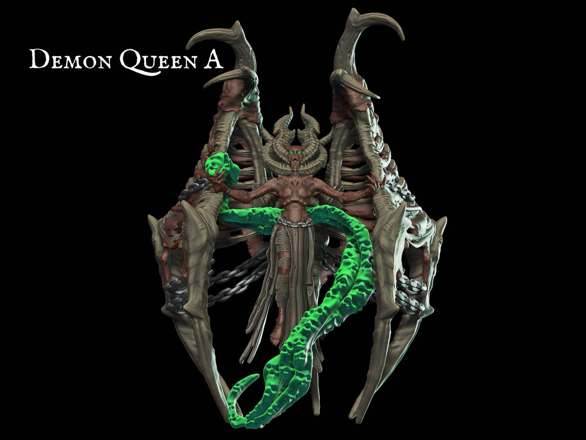 Queen Demon Miniature 28mm scale Tabletop gaming DnD Miniature Dungeon ...