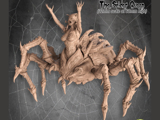 Queen Spider Miniature - 4 Poses - 32mm scale Tabletop gaming DnD Miniature Dungeons and Dragons dnd monster manual - Plague Miniatures shop for DnD Miniatures