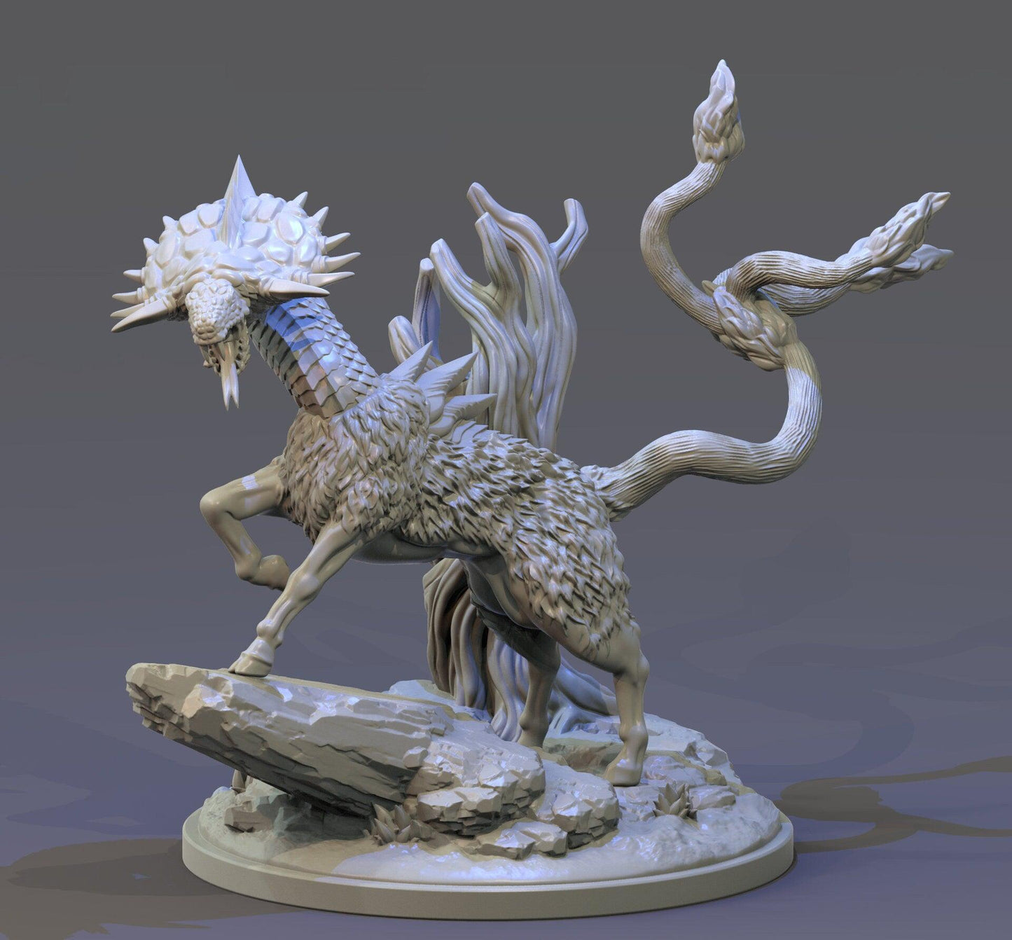 Questing Beast Miniature | Mythical Creature for Legendary Tabletop Adventures | 32mm Scale - Plague Miniatures