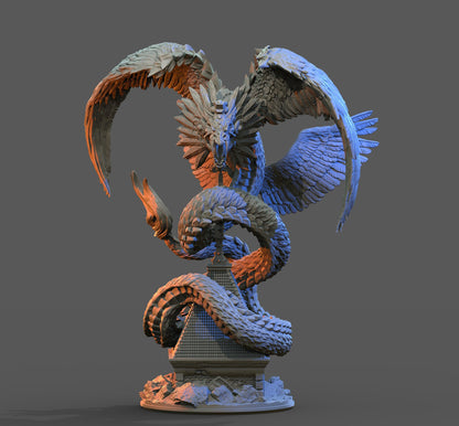 Quetzalcoatl Aztec Miniature | DnD Miniature for Dungeons and Dragons 5e | 32mm Scale - Plague Miniatures