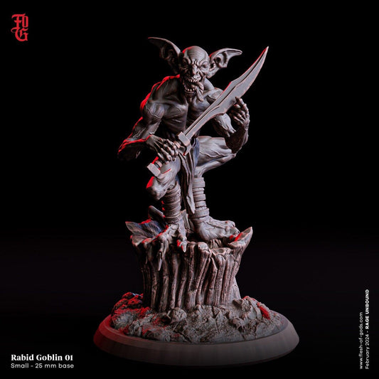 Rabid Goblin Miniature | Menacing Mischief from the Shadows | 32mm Scale - Plague Miniatures