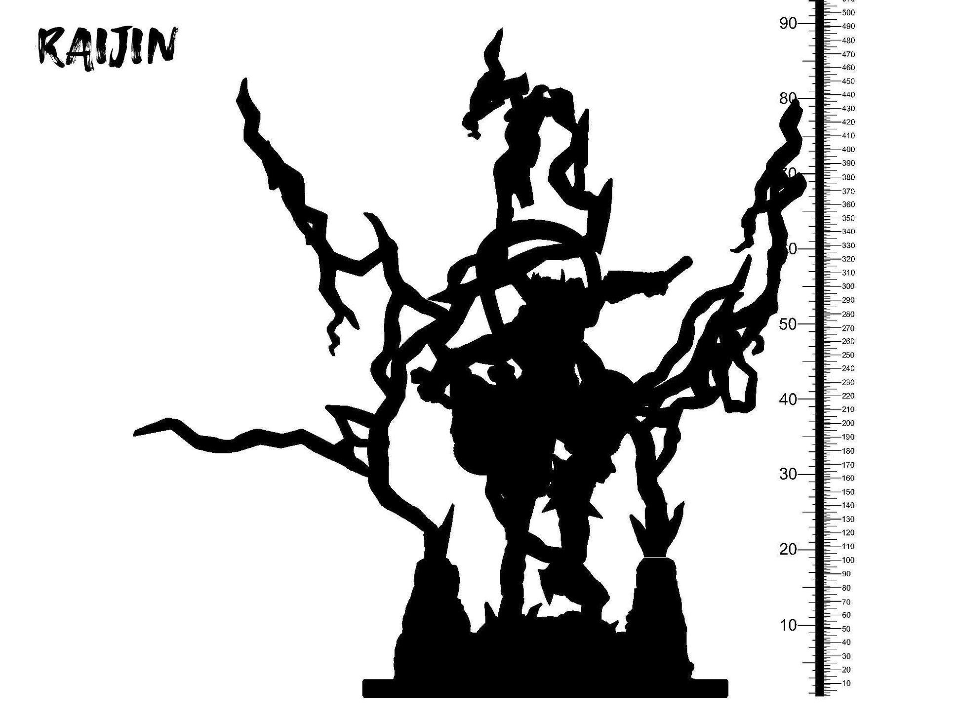 Raijin Miniature | Thunderous Japanese God of Lightning | 32mm Scale - Plague Miniatures shop for DnD Miniatures