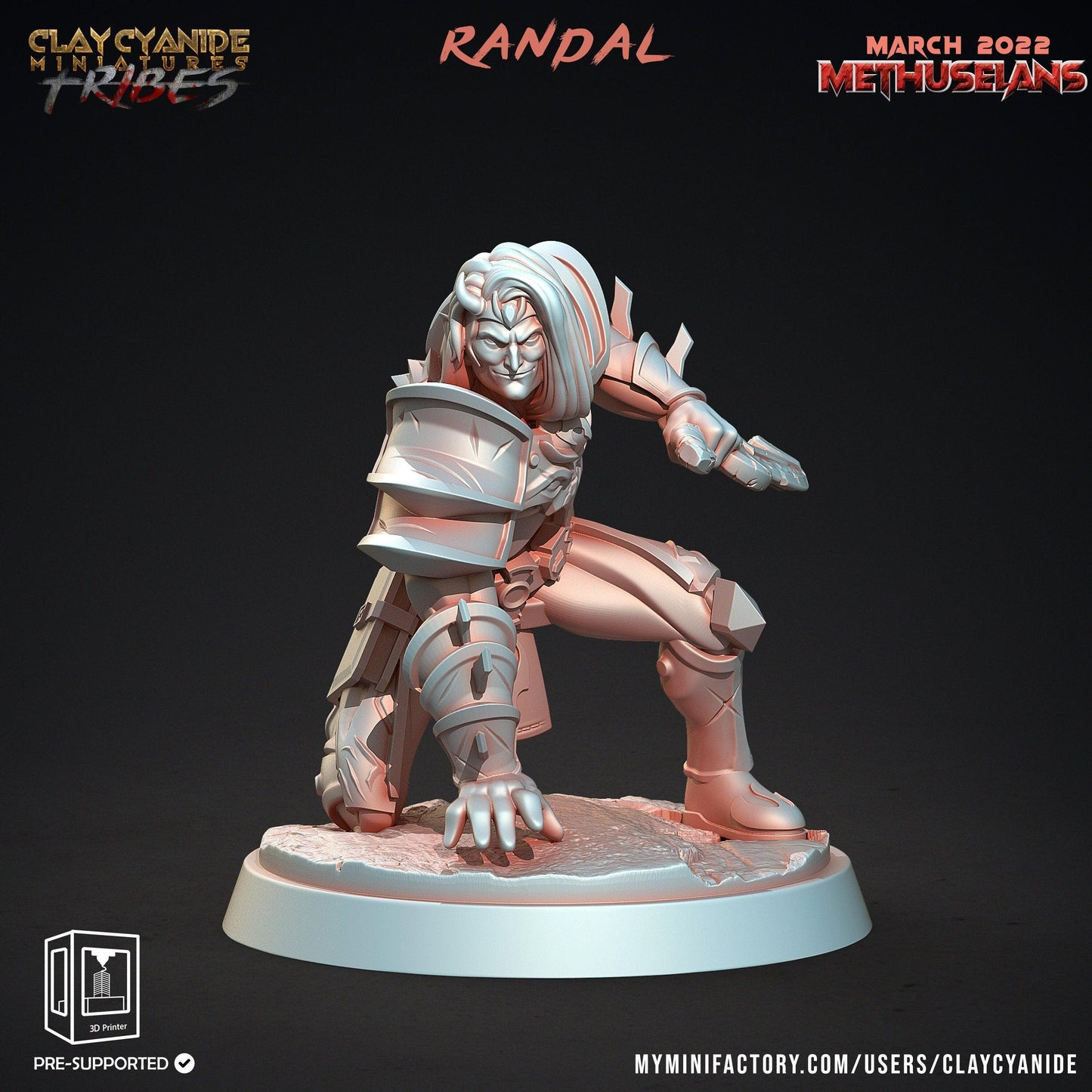 Randal Vampire Miniature | Undead Figurine for Tabletop Gaming | 32mm Scale - Plague Miniatures