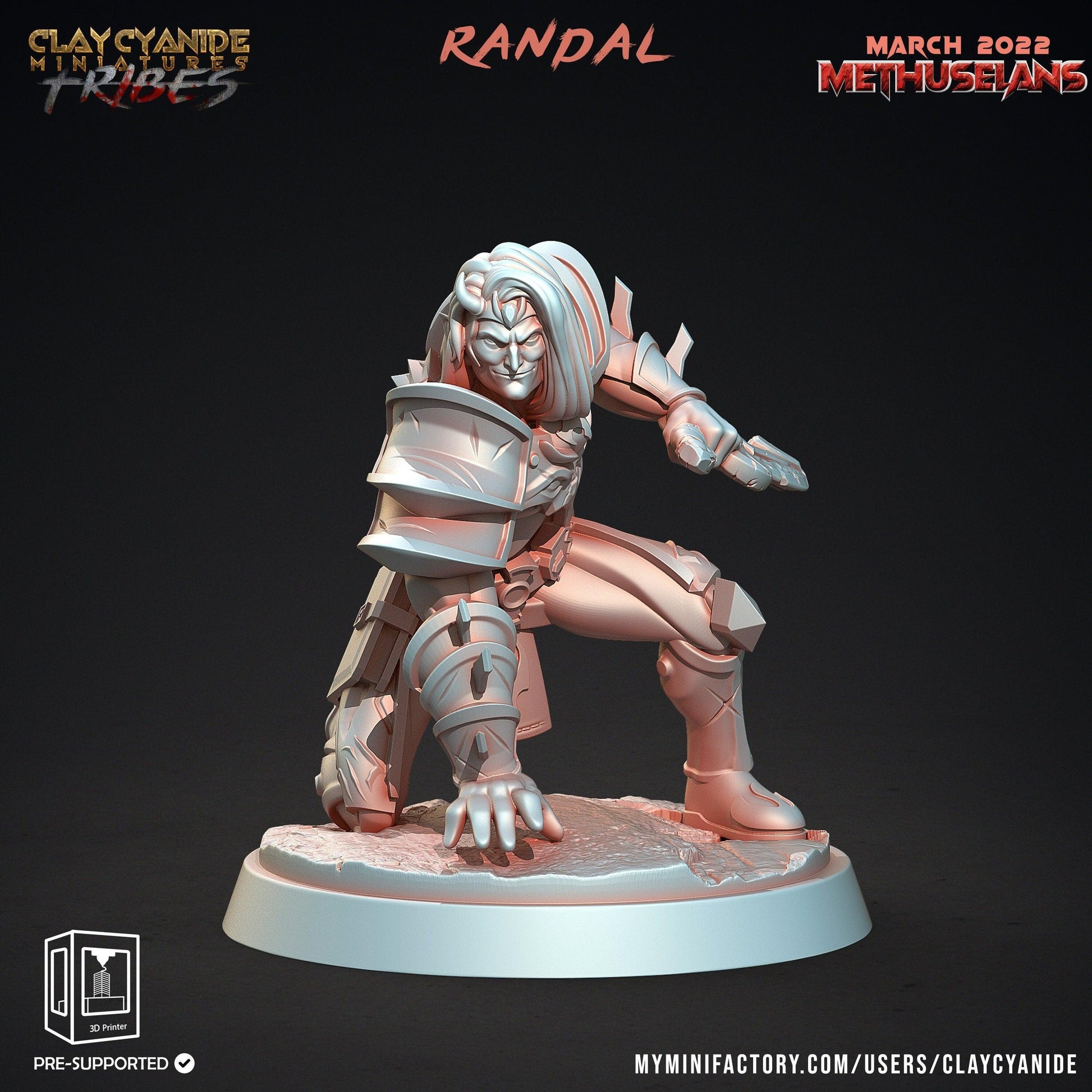 Randal Vampire Miniature | Undead Figurine for Tabletop Gaming | 32mm Scale - Plague Miniatures