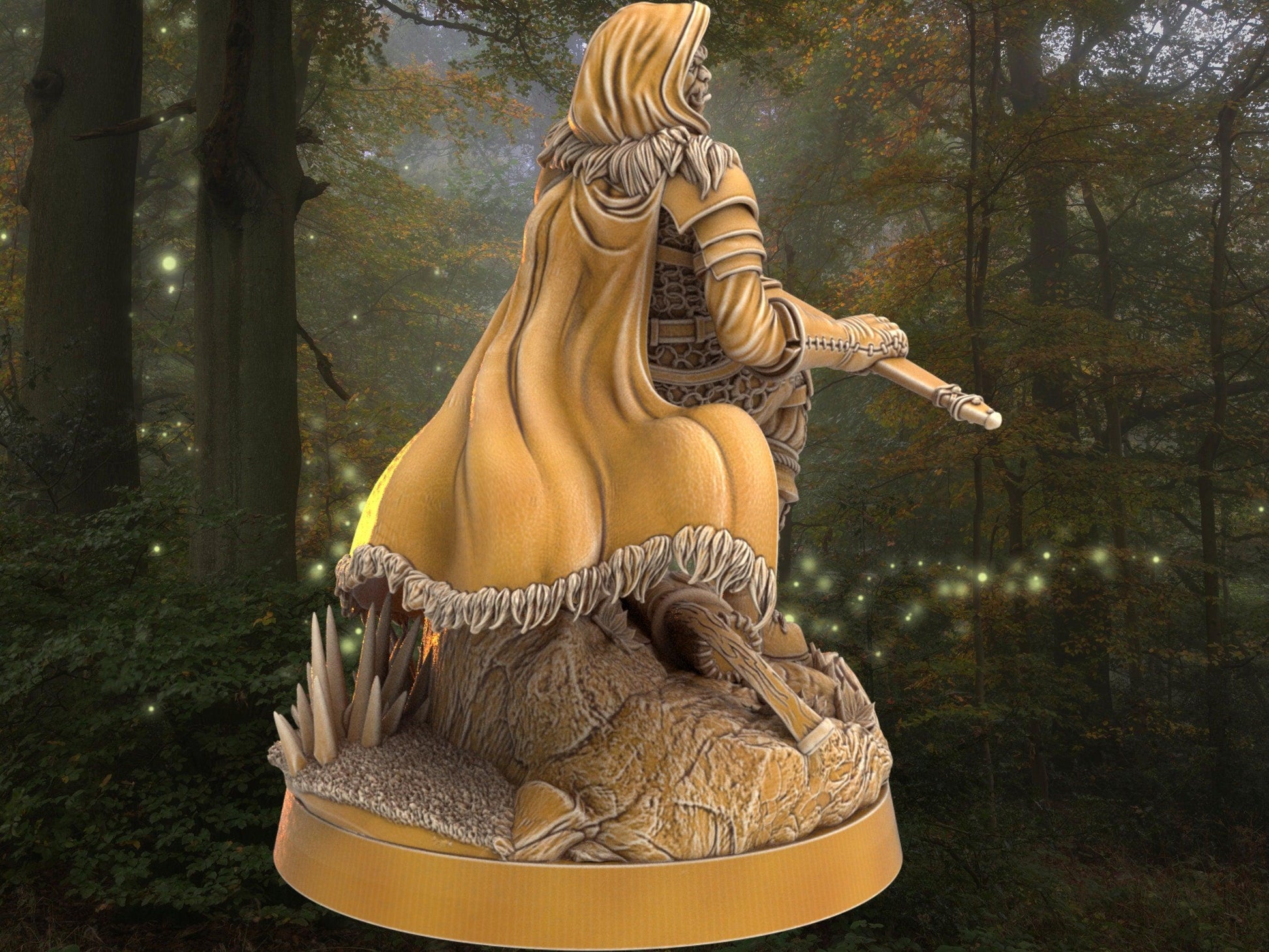 Ranger Miniature - Salgor Greybriar | Dragon's Forge | 32mm Scale DnD 5e | DnD ranger | DnD Miniature | Dungeons and Dragon - Plague Miniatures