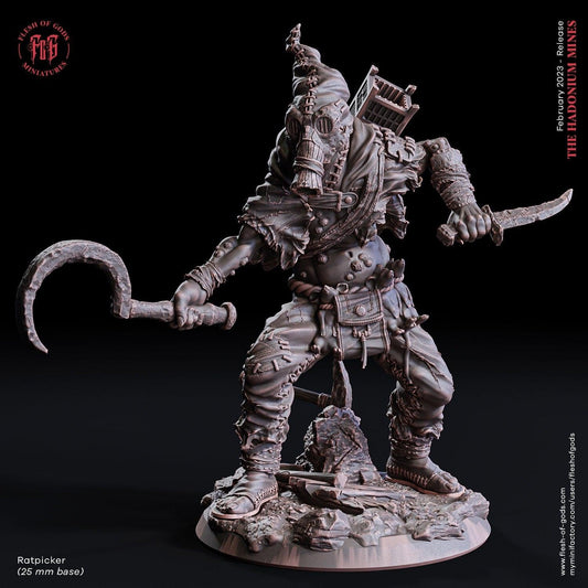 Ratpicker Miniature | Toxic Plague Undead Miniature for Tabletop Gaming | 32mm Scale - Plague Miniatures