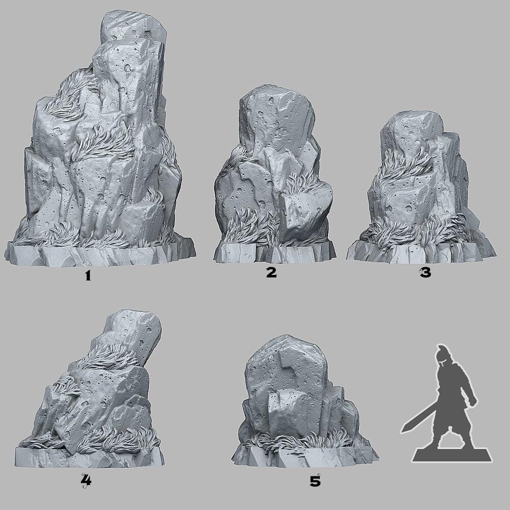 Red Giant Rock Terrain Miniatures | Wargaming Terrain - Plague Miniatures