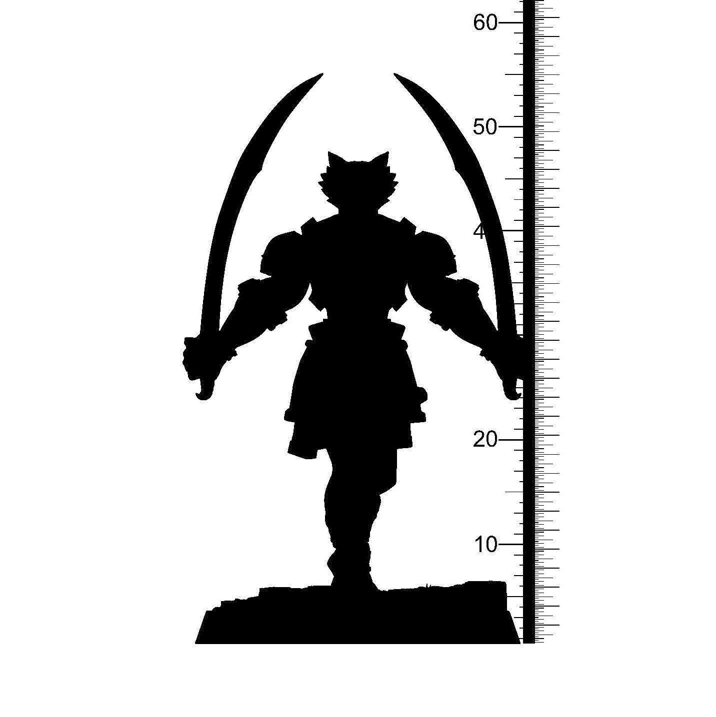 Reeta Vulpin Miniature | Foxfolk Warrior Fighter - Kumiho Fox Hybrid for Tabletop RPGs | 32mm Scale - Plague Miniatures