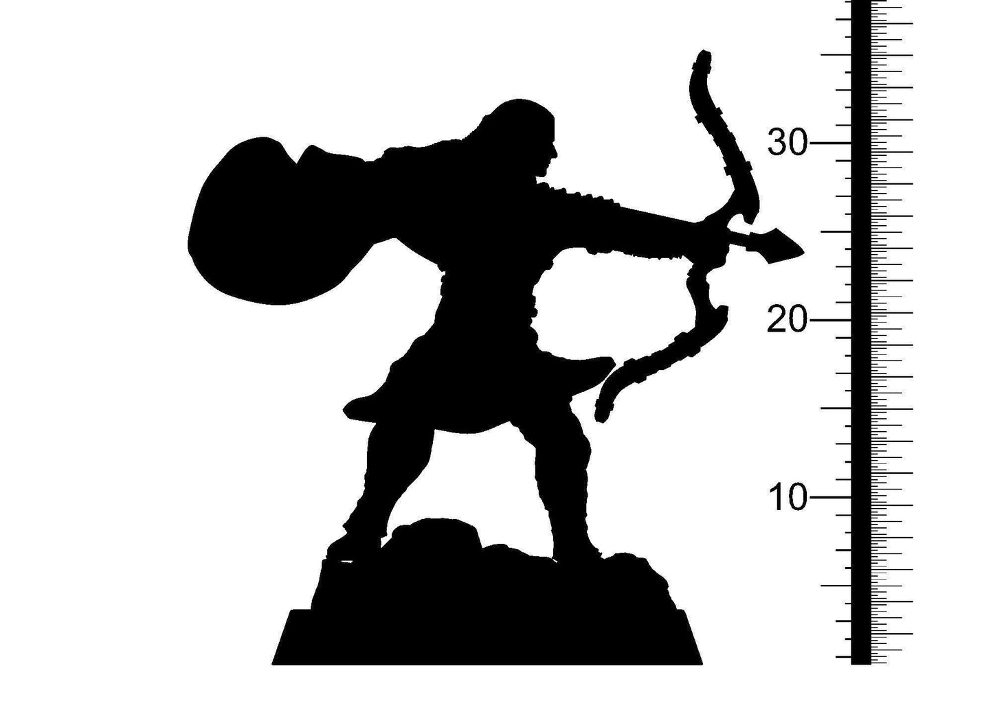 Regolas, the Male Elf Miniature with Bow | A Master Archer for DnD 5e | 32mm Scale - Plague Miniatures