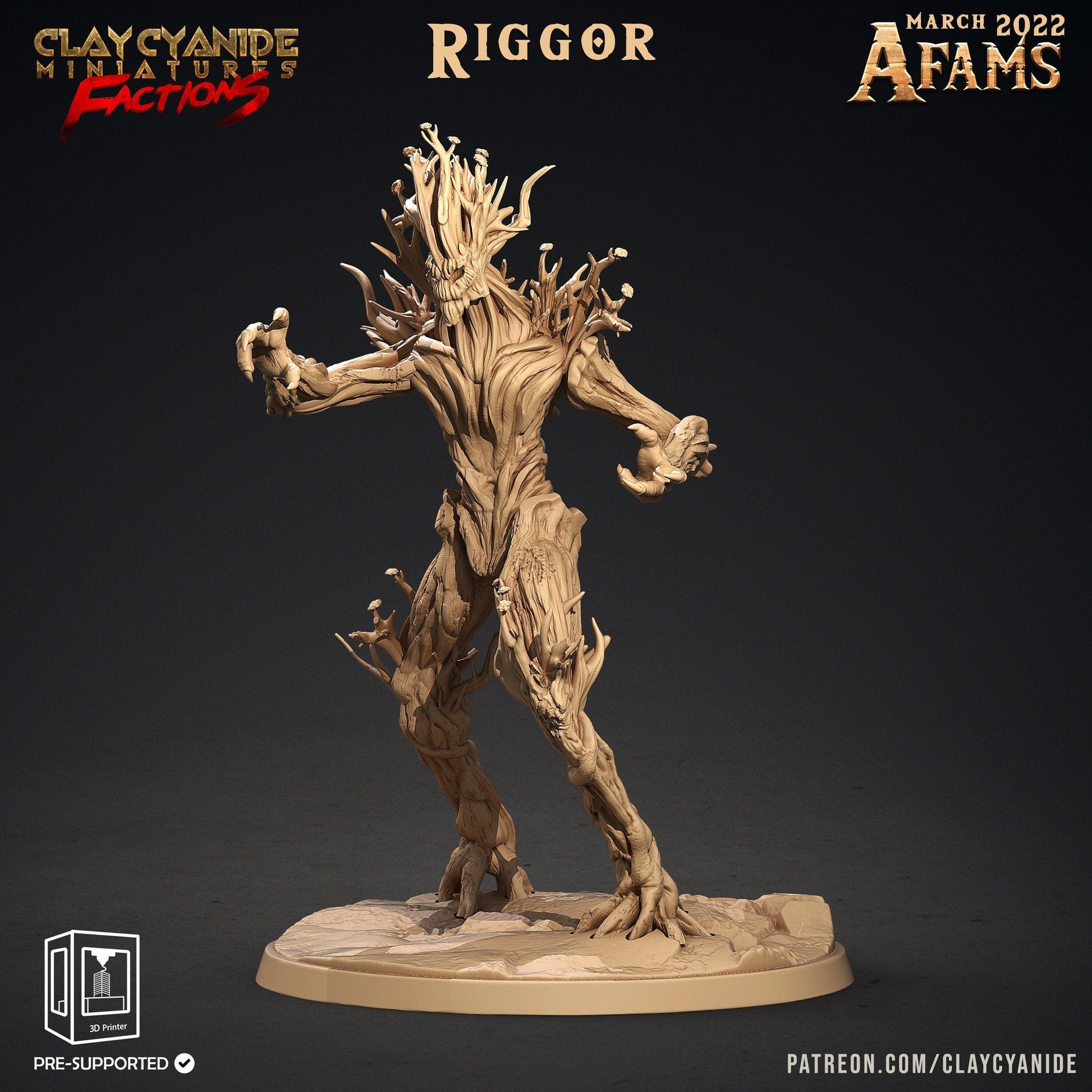 Riggor Treant Guardian Miniature | Fantasy Forest Protector | 32mm Scale - Plague Miniatures