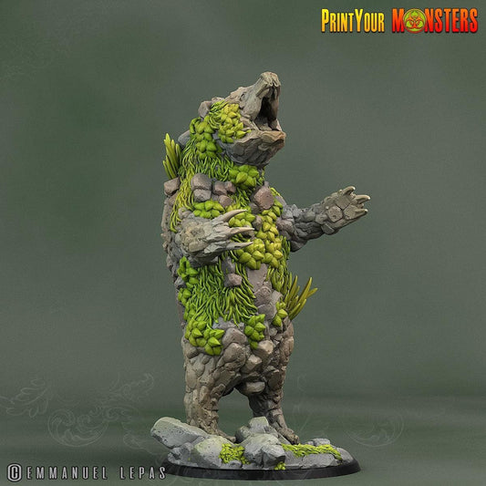 Rock Bear Miniature | Stone-Bound Guardian Beast - Plague Miniatures