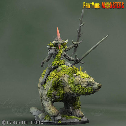 Rock Bear Miniature | Stone-Bound Guardian Beast - Plague Miniatures