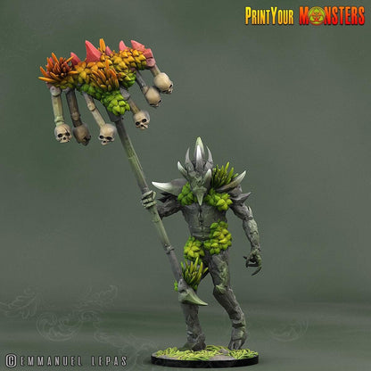 Rock Soldier Bannerman Miniature | Standard-Bearer of Elemental Might - Plague Miniatures