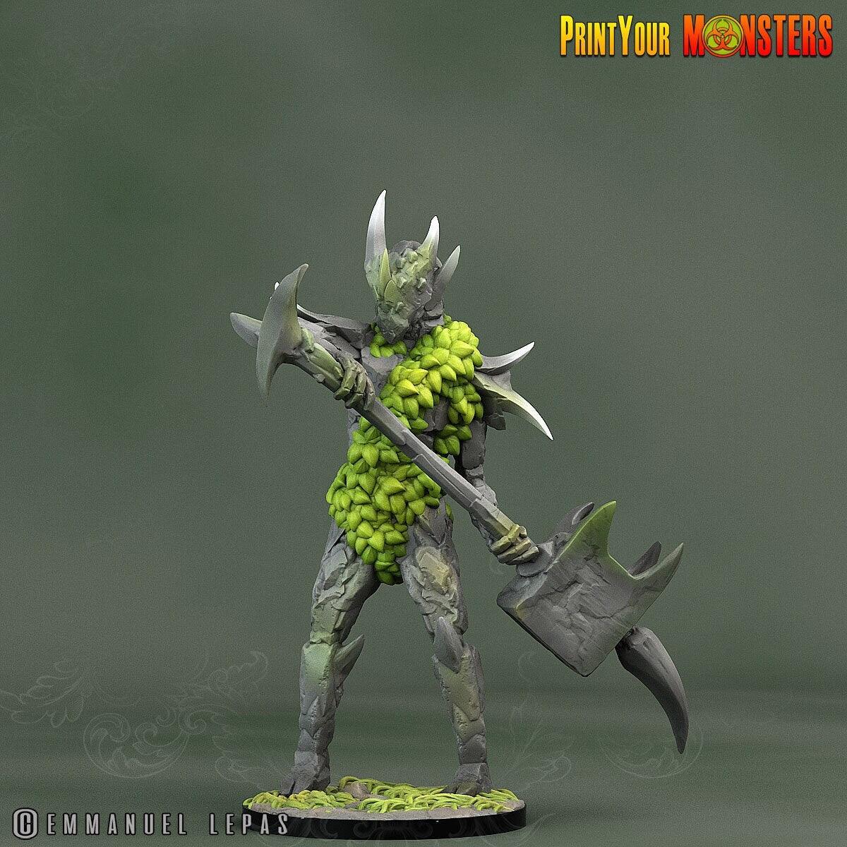 Rock Soldier with Hammer Miniature | Stone Guardian Forged in Battle - Plague Miniatures