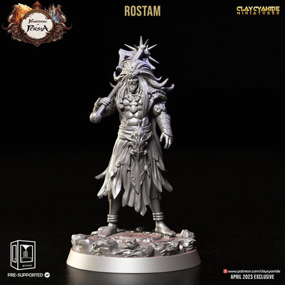 Rostam Miniature | Iranian Hero God Warrior for Tabletop Adventures | 32mm Scale - Plague Miniatures