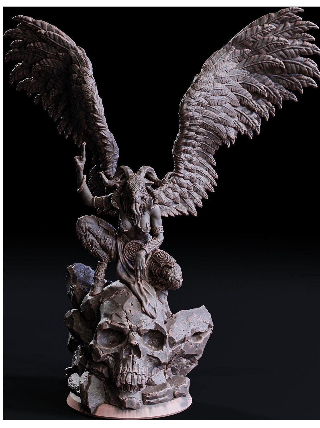 Sabbatic Goat miniature Monster miniature | 50mm Base | DnD Miniature Dungeons and Dragons DnD 5e miniature wargaming demonic miniature - Plague Miniatures