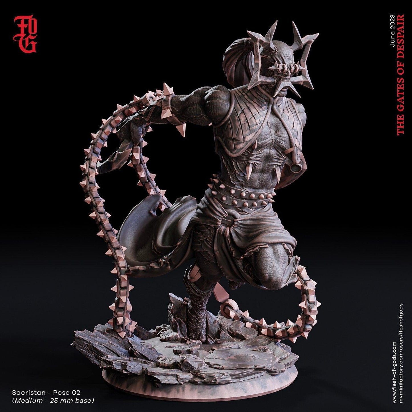 Sacristan Miniature | Guardian of the Faith Warrior Miniature | Tabletop Gaming Figurine | 32mm Scale - Plague Miniatures