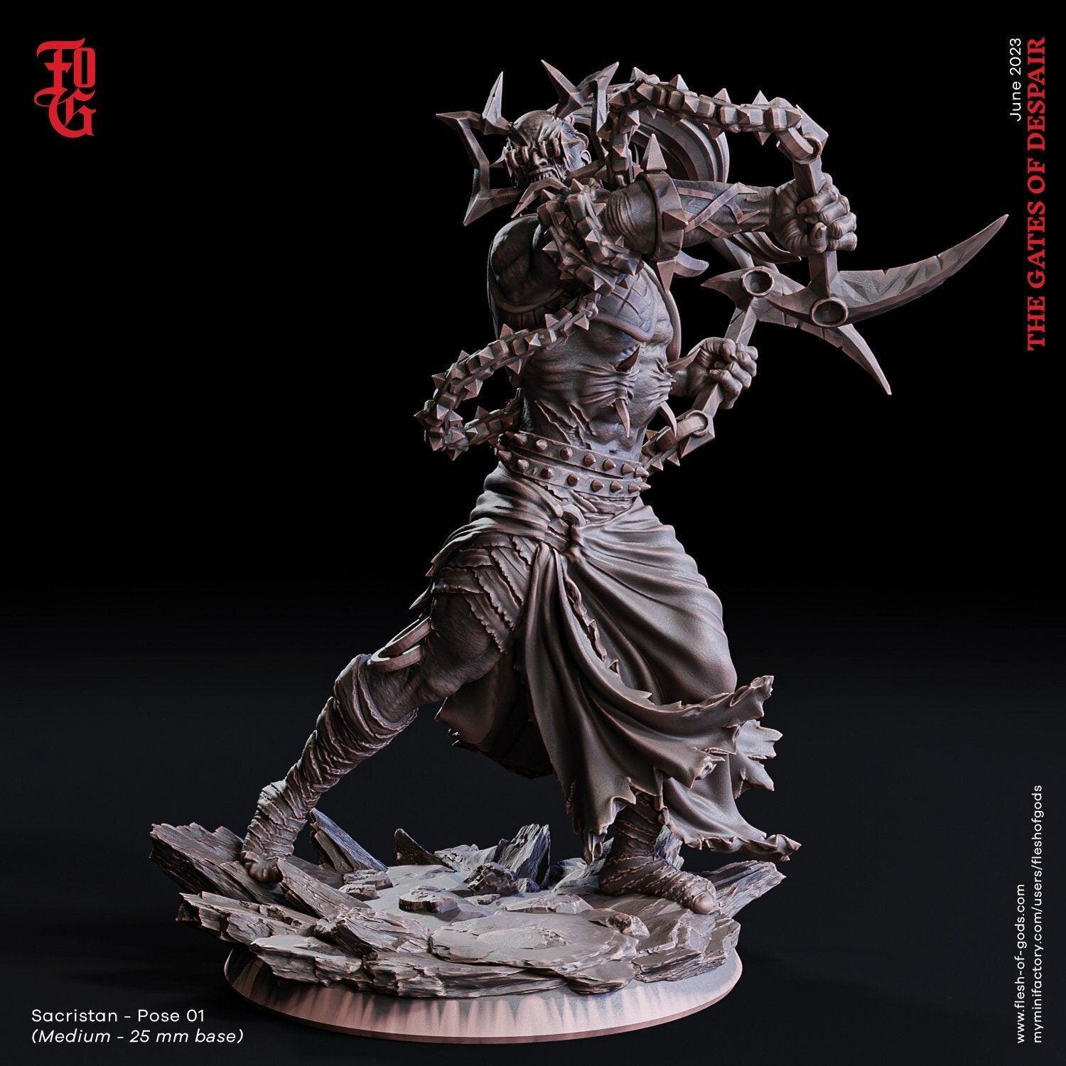 Sacristan Miniature | Holy Guardian | Tabletop Gaming Figurine | 32mm Scale - Plague Miniatures