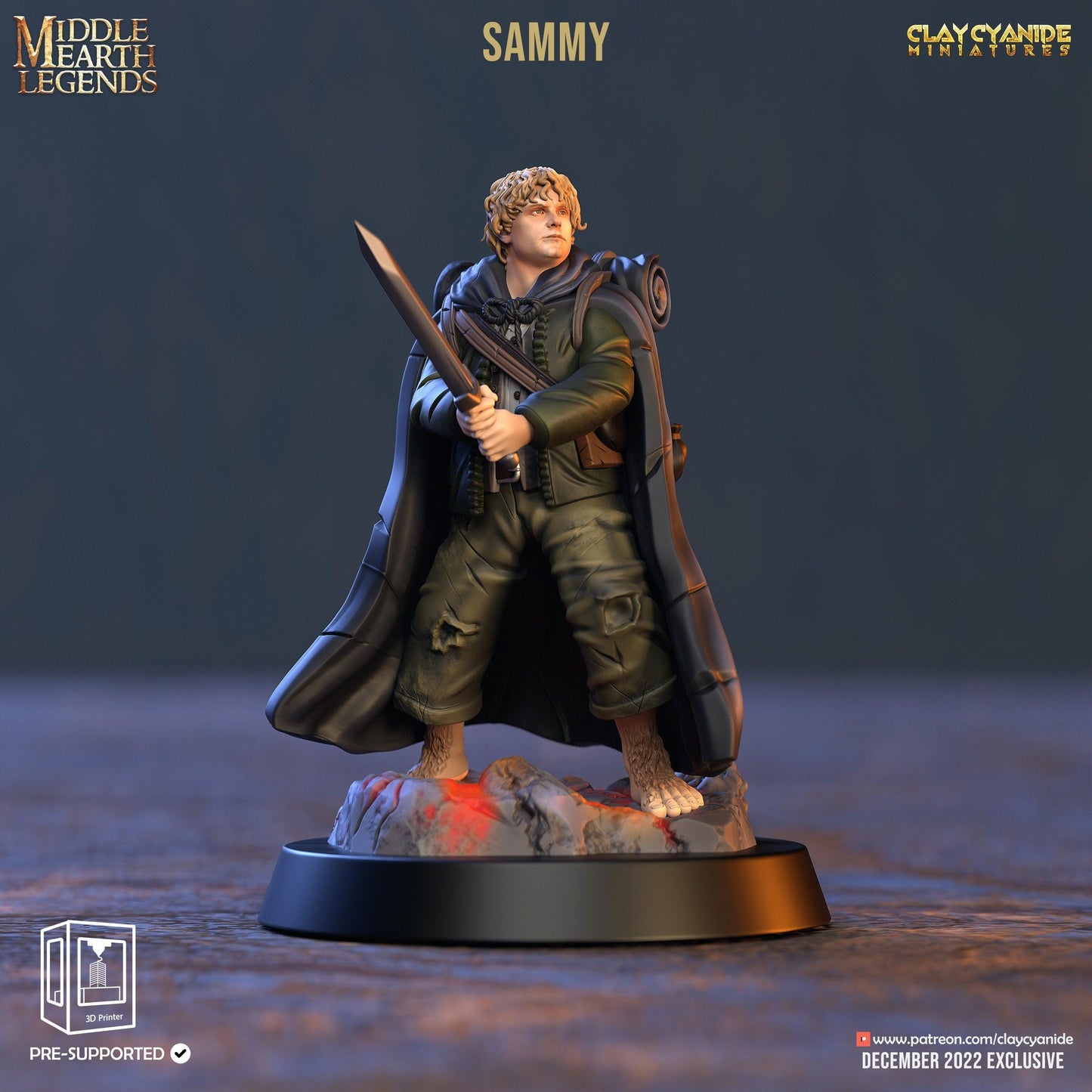 Sammy Halfling Miniature | A Tiny Hero for Your Fantasy Tabletop Adventures | 32mm Scale - Plague Miniatures shop for DnD Miniatures