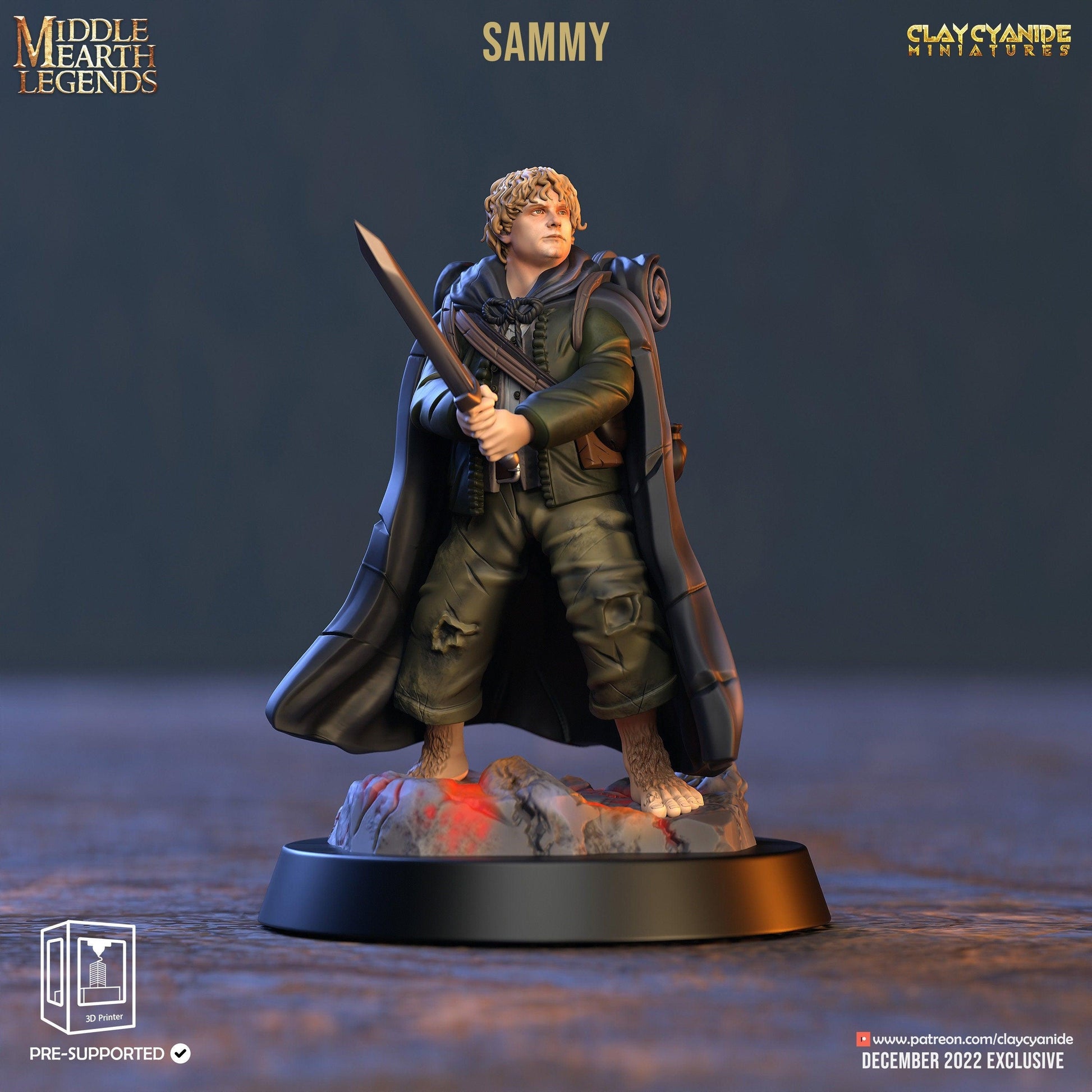 Sammy Halfling Miniature | A Tiny Hero for Your Fantasy Tabletop Adventures | 32mm Scale - Plague Miniatures