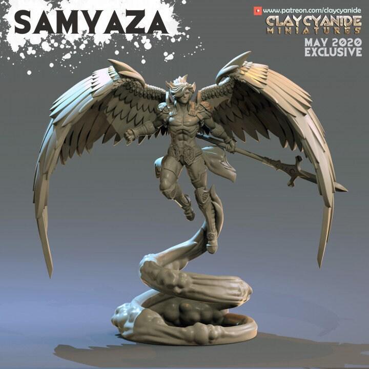Samyaza Fallen Angel Miniature | DnD 5e Tabletop Gaming | 32mm Scale - Plague Miniatures shop for DnD Miniatures