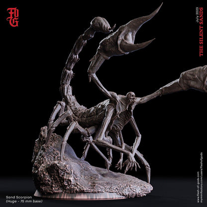Sand Scorpion Miniature | Large Monstrous DnD Figure for Desert Adventures | 75mm Base - Plague Miniatures