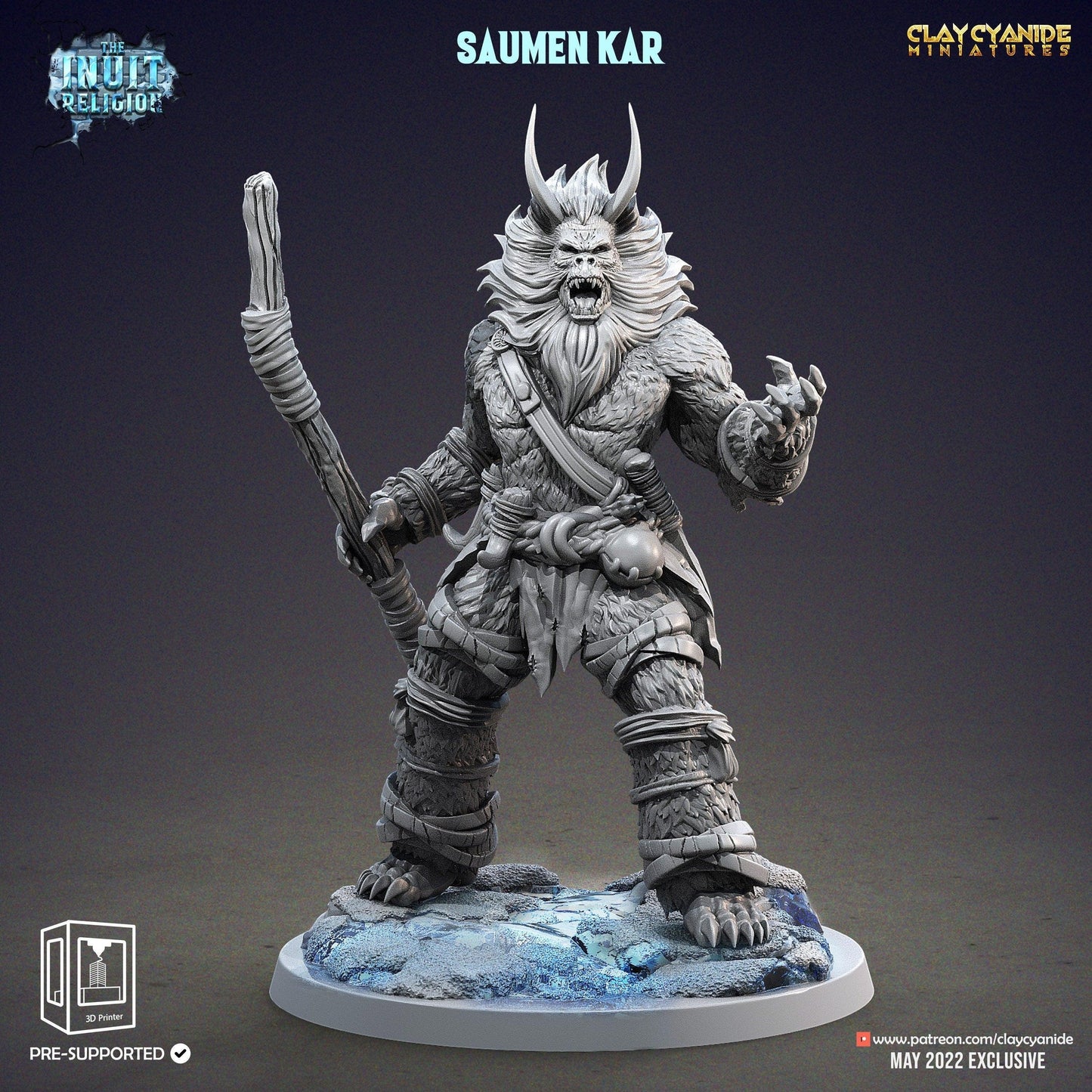 Saumen Kar Inuit Miniatures | Figure for Dungeons and Dragons | 32mm Scale - Plague Miniatures