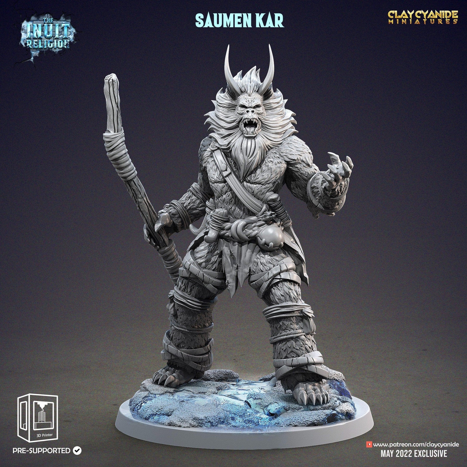 Saumen Kar Inuit Miniatures | Figure for Dungeons and Dragons | 32mm Scale - Plague Miniatures