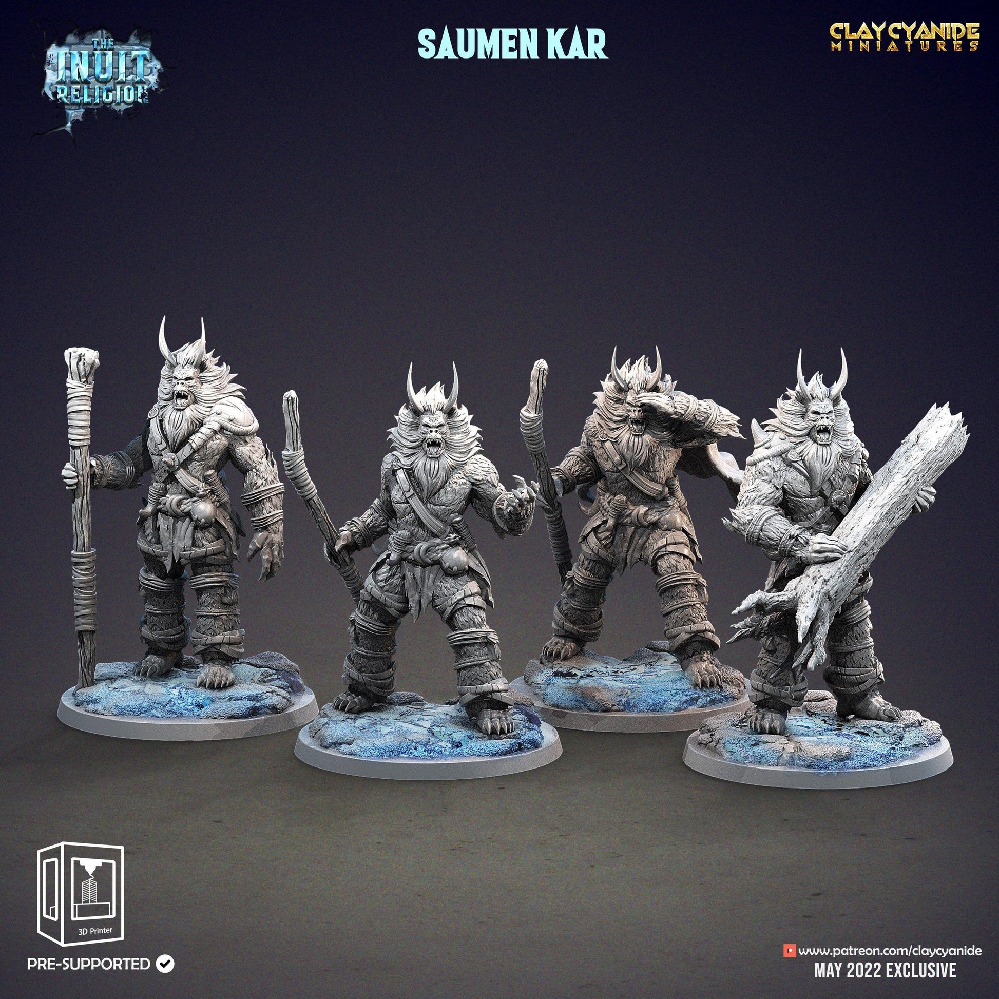 Saumen Kar Inuit Miniatures | Figure for Dungeons and Dragons | 32mm Scale - Plague Miniatures