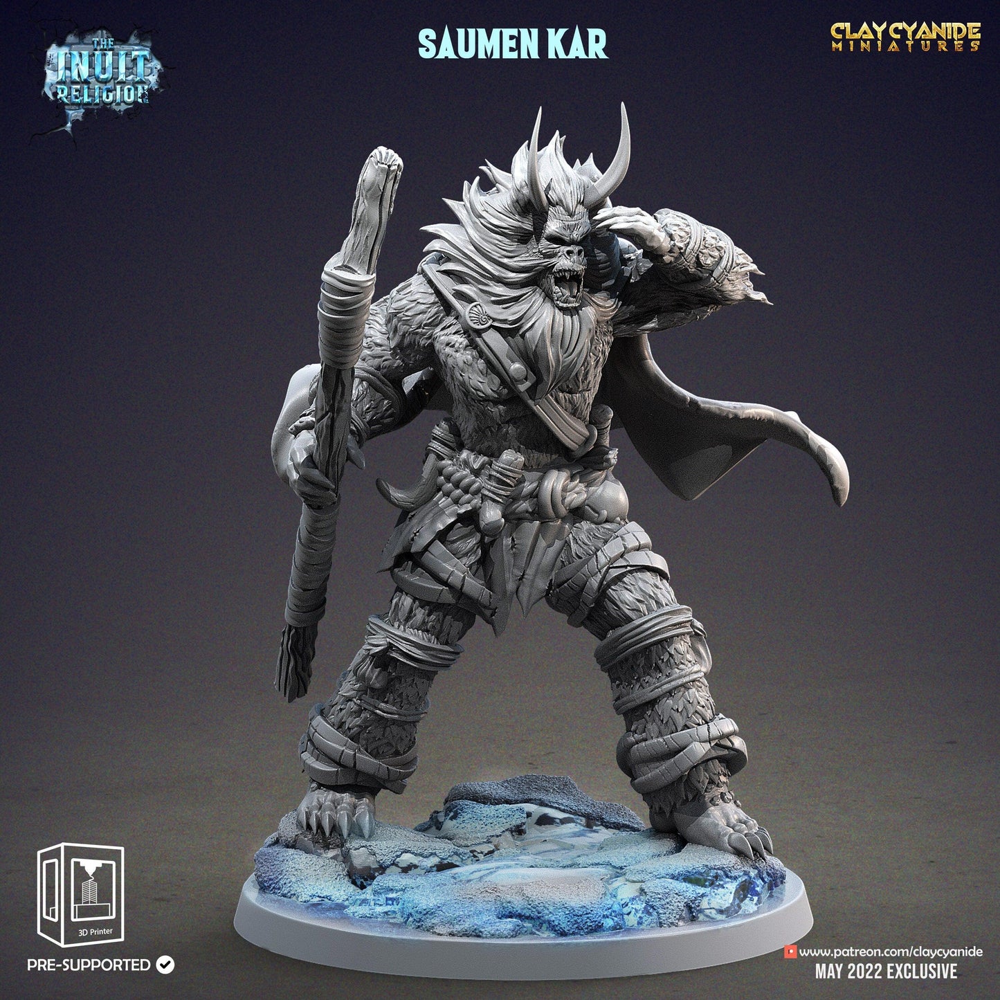 Saumen Kar Inuit Miniatures | Figure for Dungeons and Dragons | 32mm Scale - Plague Miniatures