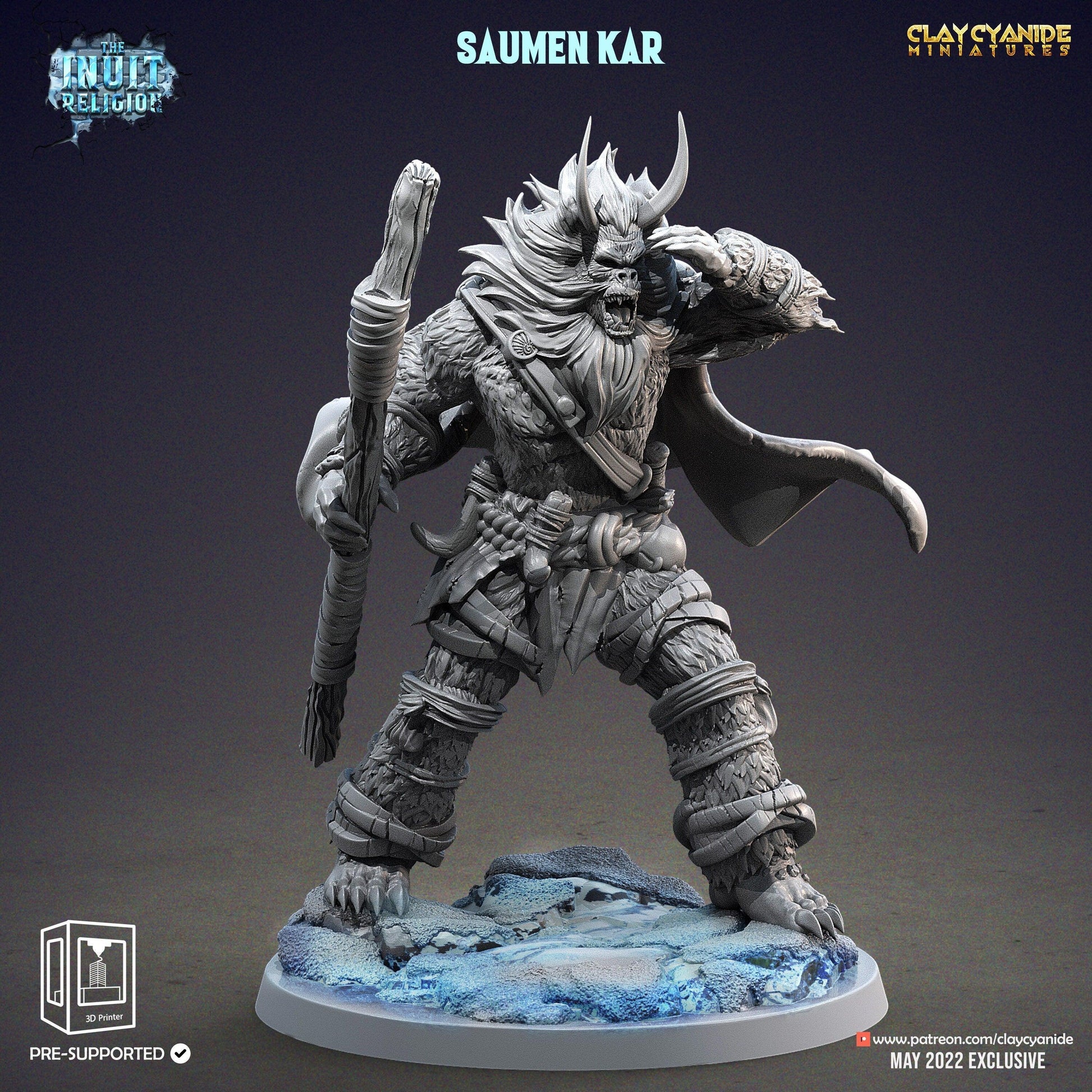 Saumen Kar Inuit Miniatures | Figure for Dungeons and Dragons | 32mm Scale - Plague Miniatures