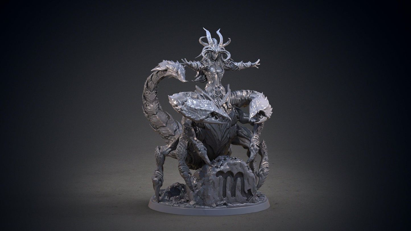 Scorpio Zodiac Miniature | Intense Water Sign for Tabletop Adventures | 32mm Scale - Plague Miniatures