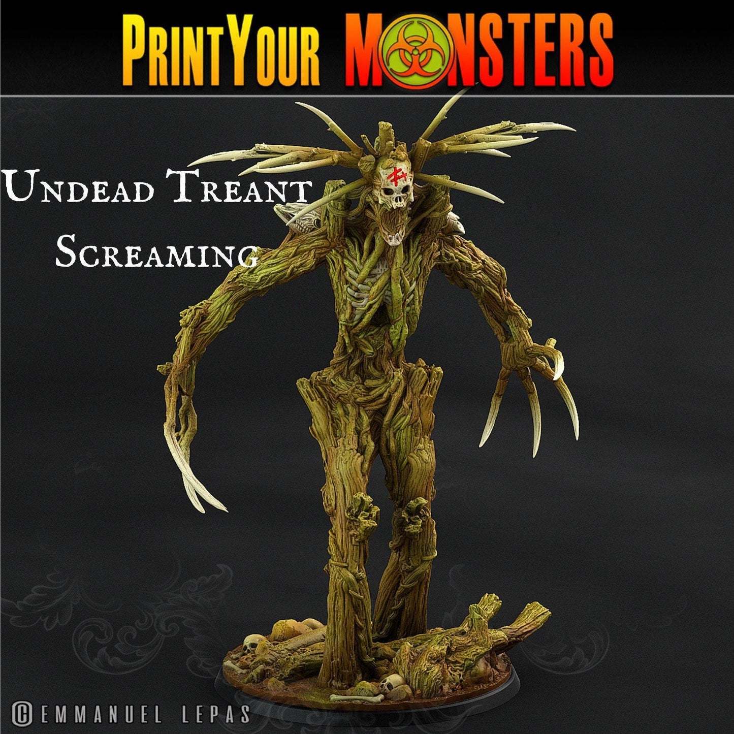 Screaming Undead Treant for Tabletop Gaming | Forest Monster Miniature for DnD 5e - Plague Miniatures