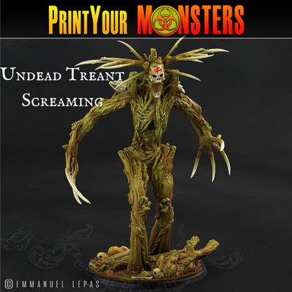 Screaming Undead Treant for Tabletop Gaming | Forest Monster Miniature for DnD 5e - Plague Miniatures