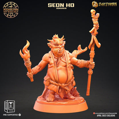 Seon Ho Dokkaebi Goblin Miniatures Set | 5 Unique Figures from Korean Folklore for Tabletop RPGs | 32mm Scale - Plague Miniatures