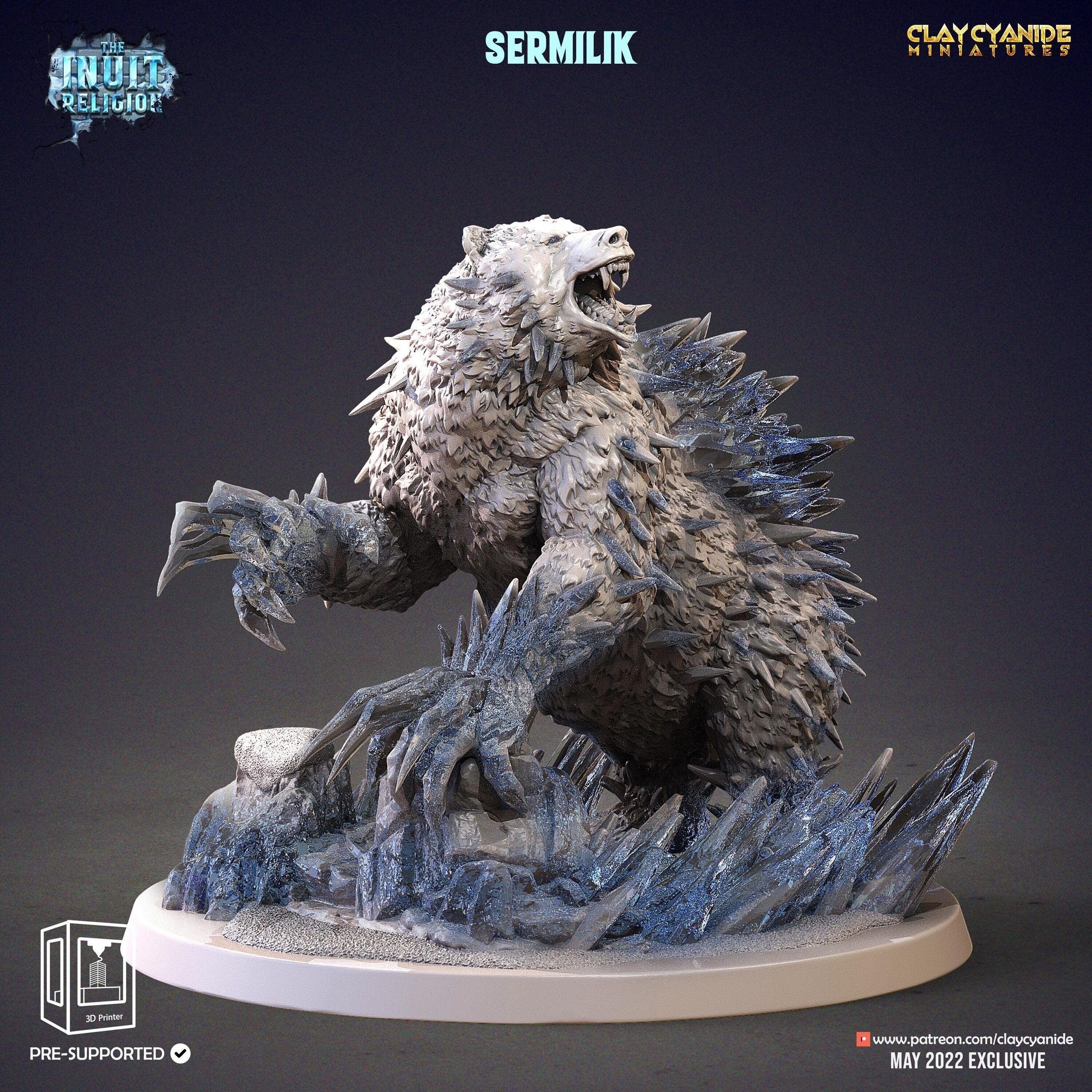 Sermilik Miniature | Inuit Religion DnD Monster | 32mm Scale – Plague ...