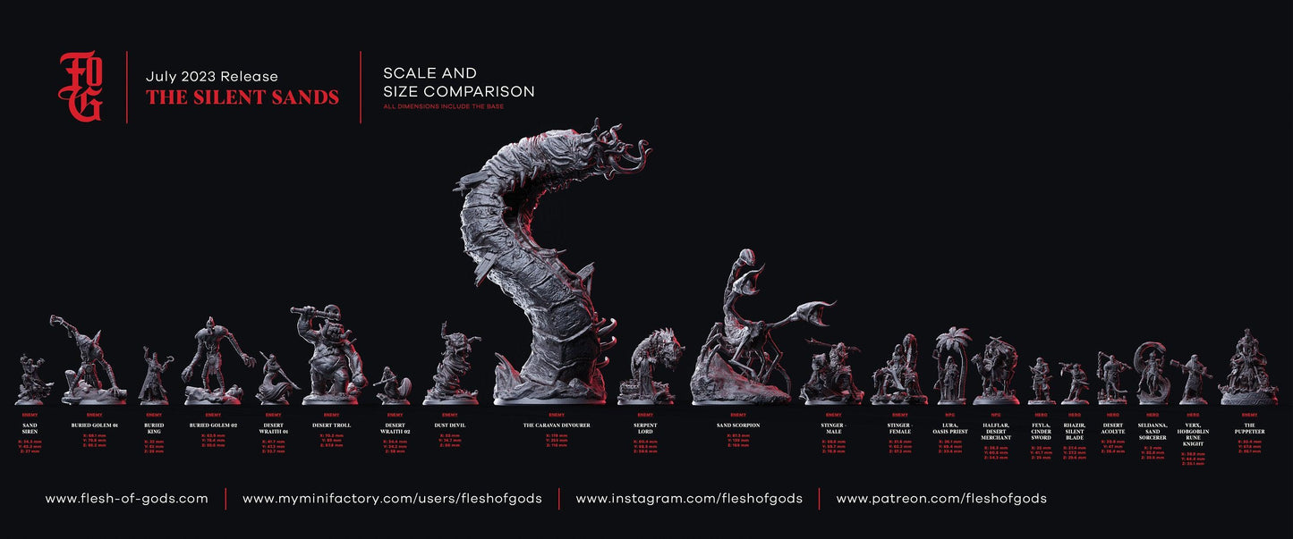 Serpent Lord Undead Sorcerer Miniature | Enigmatic DnD Figure with an Egyptian Twist | 50mm Base - Plague Miniatures