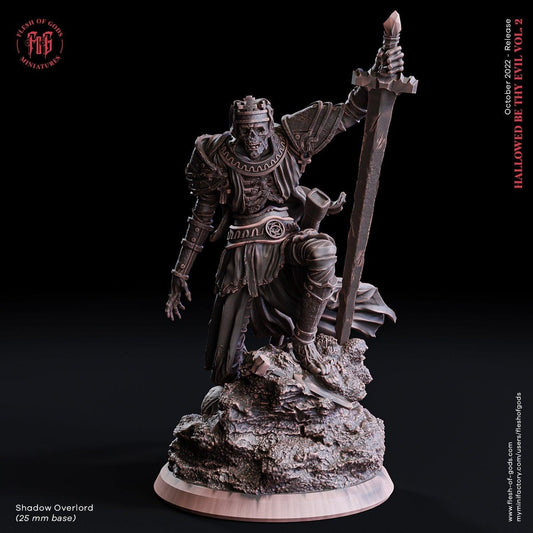 Shadow Overlord Miniature | Malevolent Ruler of Darkness for Dungeons and Dragons | 32mm Scale - Plague Miniatures