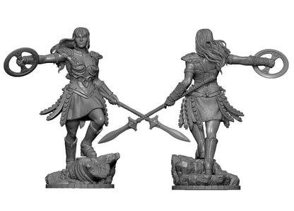 Sheena Female Warrior Miniature | DnD 5e Dungeons and Dragons Miniature - Plague Miniatures