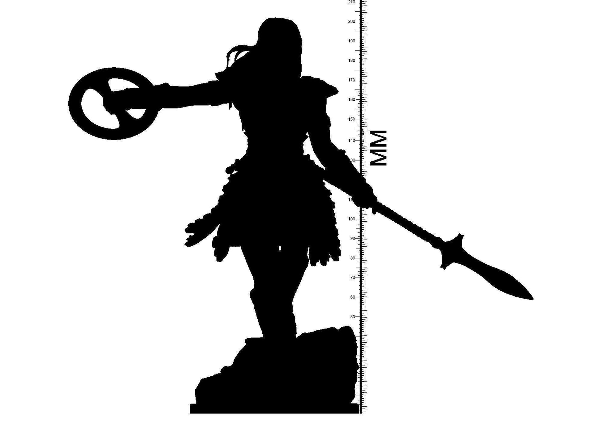 Sheena Female Warrior Miniature | DnD 5e Dungeons and Dragons Miniature - Plague Miniatures