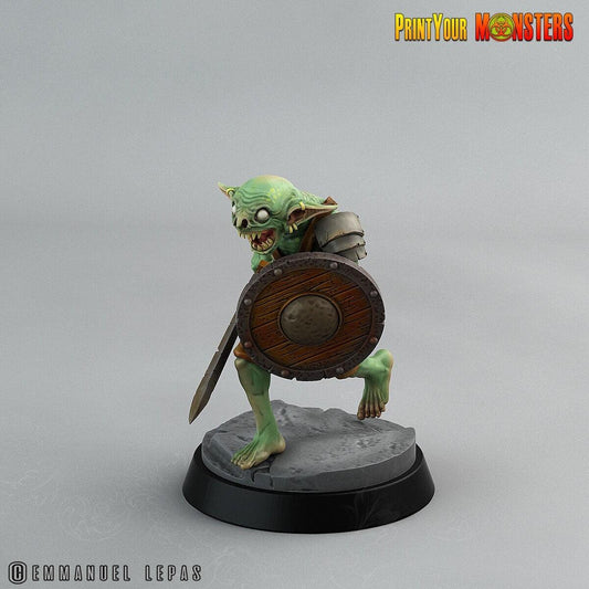 Shield Goblin miniature monster miniature | Print Your Monsters | Tabletop gaming DnD Miniature | Dungeons and Dragons, DnD 5e Goblin Figure - Plague Miniatures shop for DnD Miniatures