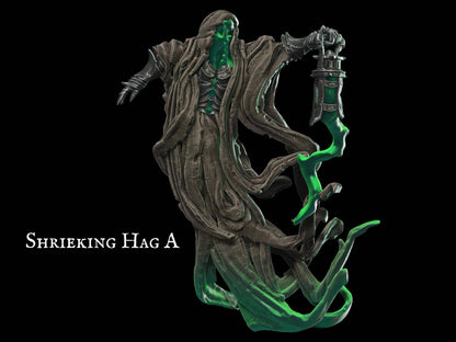 Shrieking Hag Miniature - 28mm scale Tabletop gaming DnD Miniature Dungeons and Dragons, dnd 5e wargaming dungeon master gift - Plague Miniatures