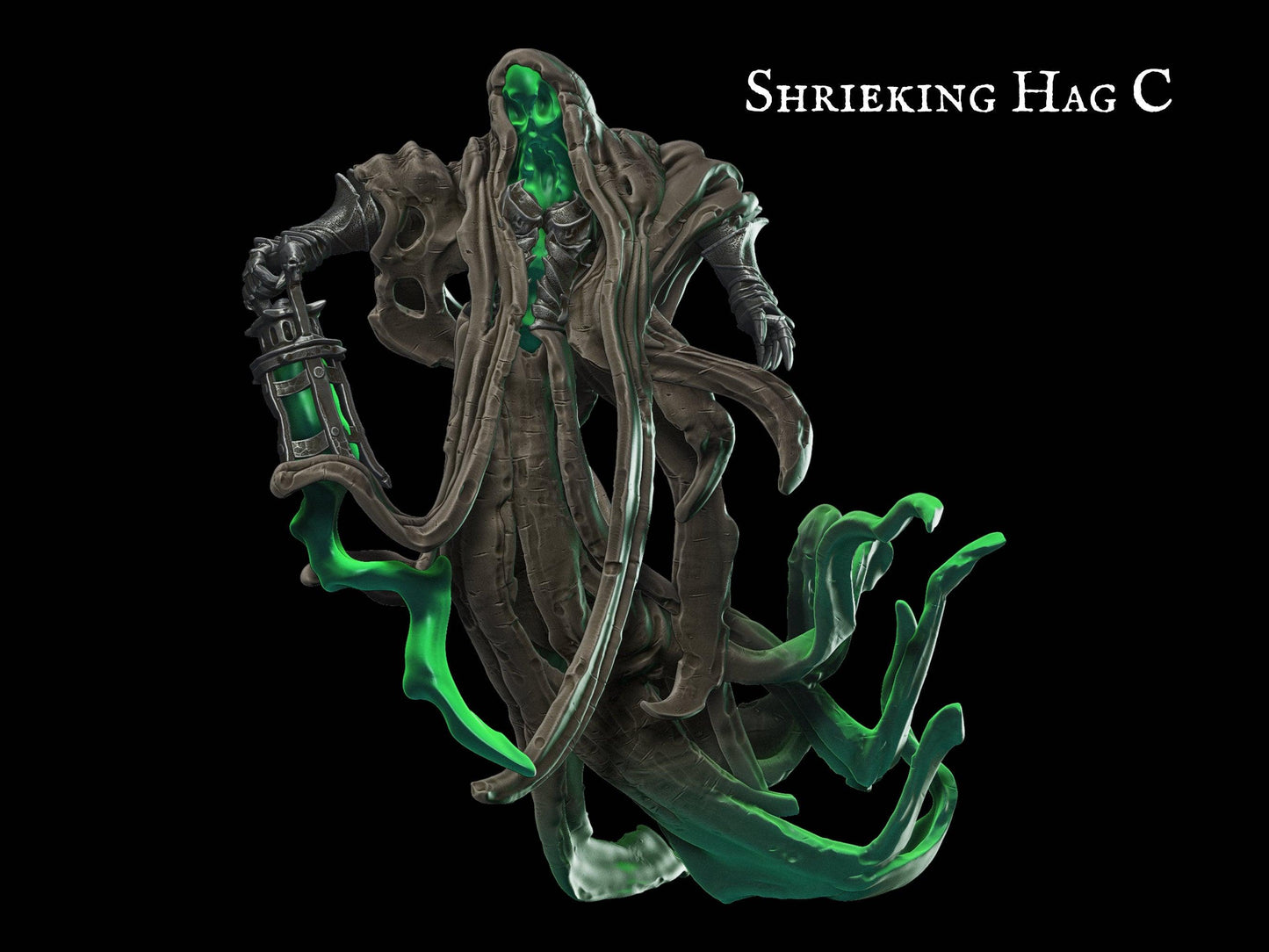 Shrieking Hag Miniature - 28mm scale Tabletop gaming DnD Miniature Dungeons and Dragons, dnd 5e wargaming dungeon master gift - Plague Miniatures shop for DnD Miniatures