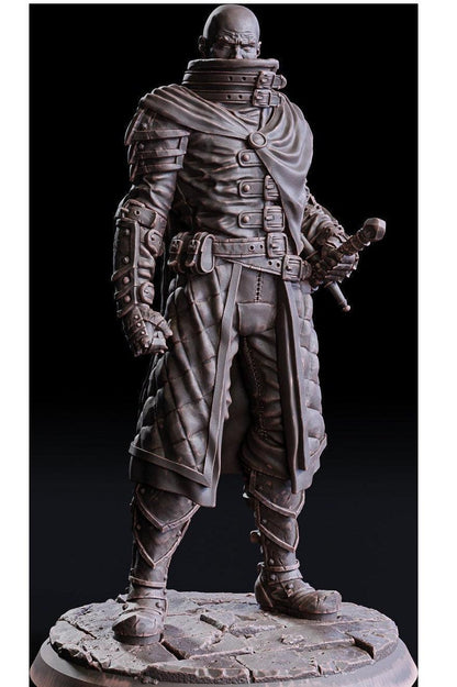 Silent Knight Miniature | Mysterious Warrior for Dungeons and Dragons | 32mm Scale - Plague Miniatures